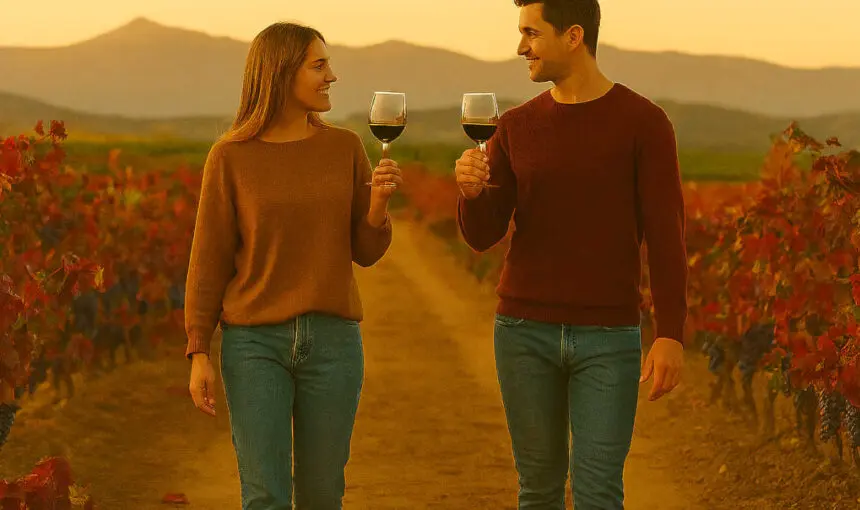 Paseo entre viñedos en La Rioja
